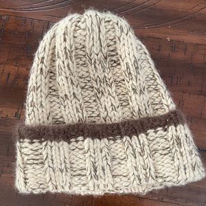 Old Navy brown and cream beenie